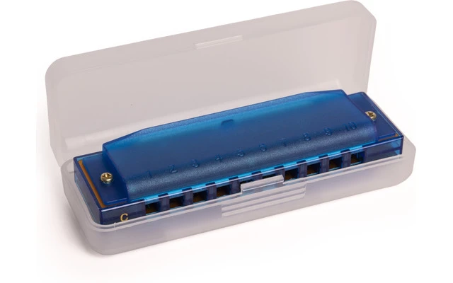 Hohner Translucent Harp Blue Hardcase
