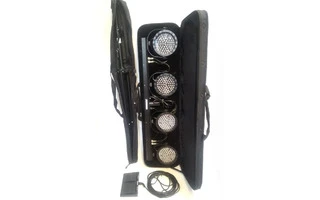 LIQUIDACION - Mini juego de iluminación LED PAR - 4x 75 LEDs - 10mm - Stock B