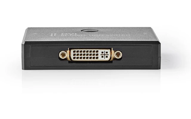 2 Puertos - Conmutador DVI Bidireccional - Negro - Nedis CSWI3202BK