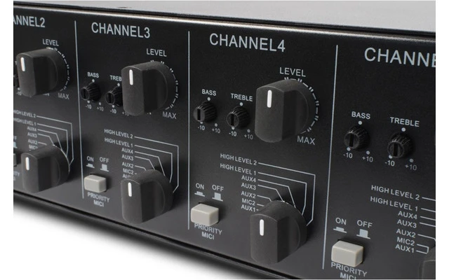 Power Dynamics PDV550M Amplificador Matrix linea de 100V 5x50W 5 Zonas