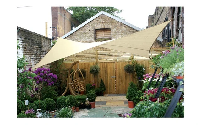 Vela de sombra permeable - cuadrada - 3.6 x 3.6m - color: Beige