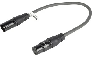 Cable XLR Digital Macho de 3 Pines - XLR Hembra de 5 Pines de 0,30 m Gris Oscuro - Sweex SWOP157