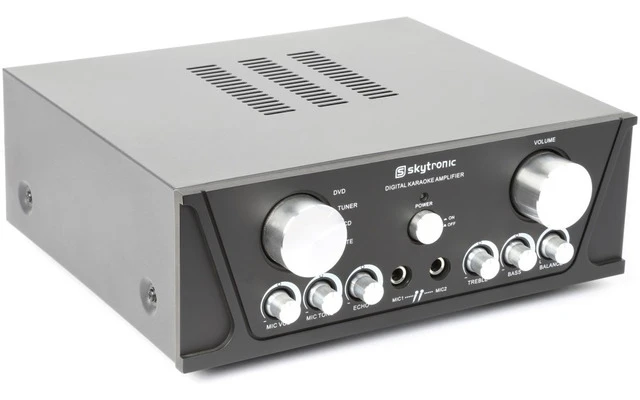 SkyTronic amplificador de Karaoke universal stereo negro