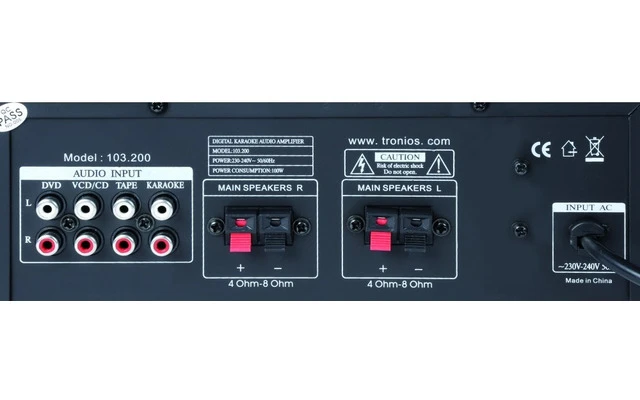 SkyTronic amplificador de Karaoke universal stereo negro