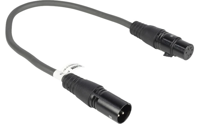 Cable XLR Digital Macho de 3 Pines - XLR Hembra de 5 Pines de 0,30 m Gris Oscuro - Sweex SWOP157