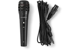 Micrófono con cable - Sensibilidad de -75 dB +/-3 dB - 80 Hz - 12 kHz - 5,0 m - Nedis MPWD15BK