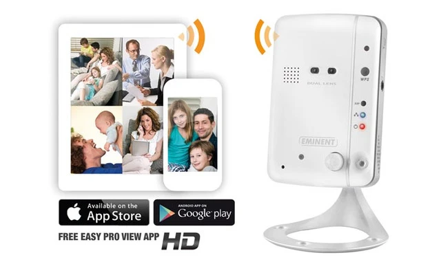 EMINENT - CÁMARA IP HD EASY PRO VIEW - CON MICRO SD REC+ APP