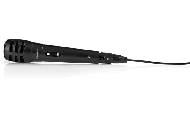 Micrófono con cable - Sensibilidad de -75 dB +/-3 dB - 80 Hz - 12 kHz - 5,0 m - Nedis MPWD15BK