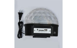 Imagenes de Bola giratoria LED con Reproductor MP3/SD/USB y control remoto