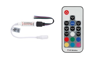 Mini controlador LED RGB - 1 Canal - Con mando a distancia RF