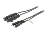 2x Cable XLR Estéreo de 3 Pines Hembra - 2x RCA Macho de 1,5 m Gris Oscuro