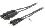 2x Cable XLR Estéreo de 3 Pines Hembra - 2x RCA Macho de 3,0 m Gris Oscuro - Sweex SWOP15230E30