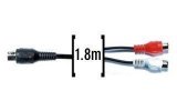 Cable Audio DIN 5 macho, 2 RCA hembra (1.8m)