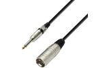 Adam Hall Cables K3 MMP 1000 Cable de Micro de XLR macho a Jack 6,3 mm mono 10 m