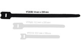 Adam Hall Accessories VT 2830 - Velcro 306 mm negro