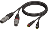 Adam Hall - Audio Cable 2x XLR hembra a 2 x RCA macho 3m