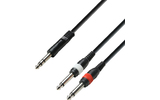 Adam Hall K3YVPP0300 - 6.3mm Jack estéreo a 2x6.3mm Jack mono 3m