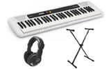 Casio CT-S200 Blanco con soporte de teclado y auriculares