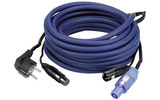 Cable de alimentación Schuko/Powercon + señal Audio XLR 20 m