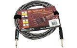 DIMAVERY Cable de instrumento, 3 m, bk/sil