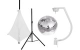 EUROLITE Set Mirror ball 30cm with stand and tripod cover white