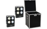 Eurolite Set 2x Audience Blinder 4x100W LED COB CW/WW + Case