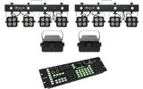 Eurolite Set 2x LED KLS-180 + 2x LED WF-40 + DMX LED Color Chief Controller