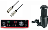 Focusrite Solo 3Rd Gen + Audio Technica AT-2020 + Cable XLR 3M