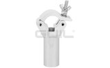 Guil ABZ-37 Abrazadera de aluminio ABZ-24 con adaptador macizo de aluminio de 10 cm (Ø 50 mm)