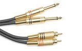 Cable Audio 2 RCA a 2 Jack 6.3 Profesional 10m.