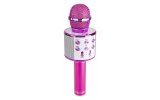 MAX KM01 Micrófono Karaoke con altavoz y reproductor Bluetooth / MP3 Rosa