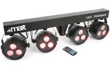 Max LED PARBAR con 4 focos 3x 4 en 1 RGBW