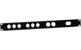 Adam Hall 872212 - Panel ciego 1U acero 6XLRm 2XLRh 1IECC