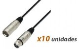 Pack : (10x) Cable Xlr 1m  