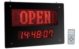 Panel LED "Open / Closed" con Reloj