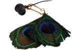 Auriculares de plumas papagayo