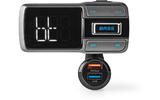 Transmisor FM para Coche - Bluetooth ® - Potenciación de graves - Ranura para Tarjeta MicroSD - 