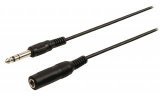 Cable de extensión de audio jack estéreo macho de 6.35 mm - hembra de 6.35 mm de 5.00 m en color