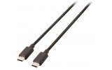 Cable USB 2.0 C macho - C macho de 1,00 m en color negro