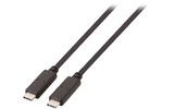 USB 3.1 Cable USB-C Macho >> USB-C Macho 1.00 m negro