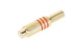 Conector RCA Hembra dorado - Rojo