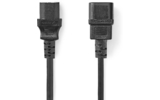 Cable de alimentación - IEC-320-C14 - IEC-320-C13 - 2,0 m - Negro - Nedis CEGP10500BK20