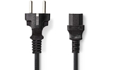 Cable de alimentación - Schuko Macho - IEC-320-C13 - 5,0 m - Negro