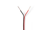 Cable de Altavoz - 2x 0,35 mm2 - 100 m - Brida - Negro/Rojo