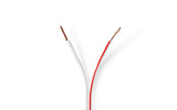 Cable de Altavoz - 2x 1,50 mm2 - 100 m - Brida - Blanco