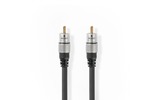 Cable de Audio Digital - Macho RCA - Hembra RCA - 1,50 m - Gris Antracita - Nedis CAGC24170AT15