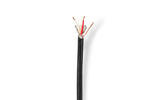 Cable de Micrófono - 2x 0.35 mm² - Cobre - 100.0 m - Redondo - PVC - Negro - Carrete - Nedis CAB