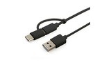 Cable USB 2 en 1 Micro USB+Type C 2.1A (Carga/Datos) 1m muvit