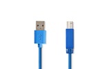 Cable USB 3.0 - A Macho - B Macho - 2,0 m - Azul - Nedis CCGB61100BU20