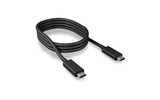 Cable USB 3.1 USB-C Macho - USB-C Macho Redondo 1 m Negro GEN 2 (10 Gbps) - ICY BOX 60343